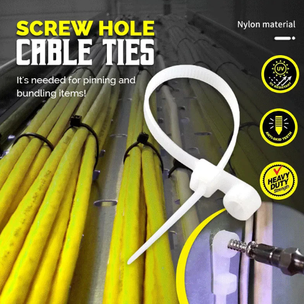 Cable Ties with Screw Hole