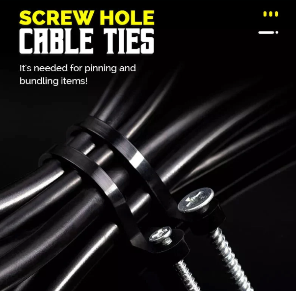 Cable Ties with Screw Hole